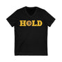 Hold Bitcoin Crypto V-Neck – Cryptocurrency Shirt for Enthusiasts, Traders, and Meme Lovers