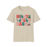 Holly Jolly Babe Christmas Cup Graphic Tee - Holiday Mug, Hot Cocoa, Funny Christmas Shirt, Christmas Vibes Tee