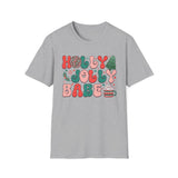 Holly Jolly Babe Christmas Cup Graphic Tee - Holiday Mug, Hot Cocoa, Funny Christmas Shirt, Christmas Vibes Tee