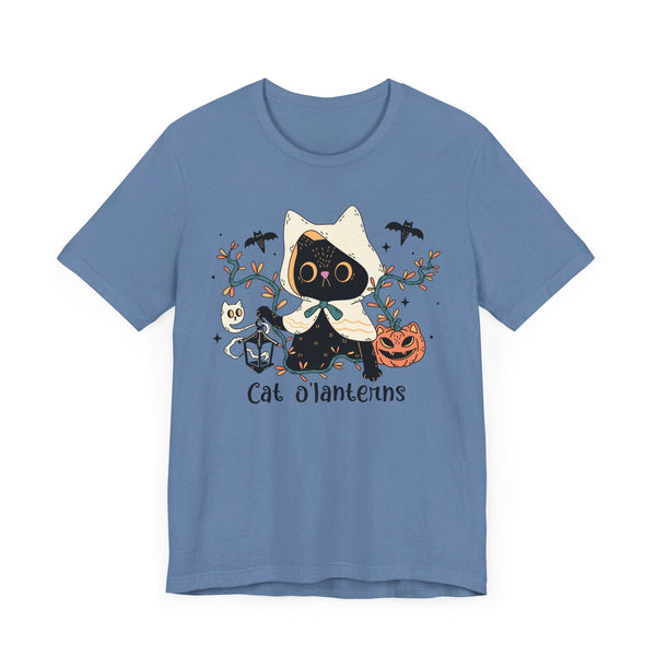 Hooded Ghost Cat – Spooky Halloween Cute Graphic Tee