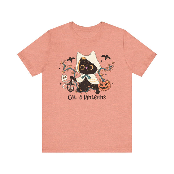 Hooded Ghost Cat – Spooky Halloween Cute Graphic Tee