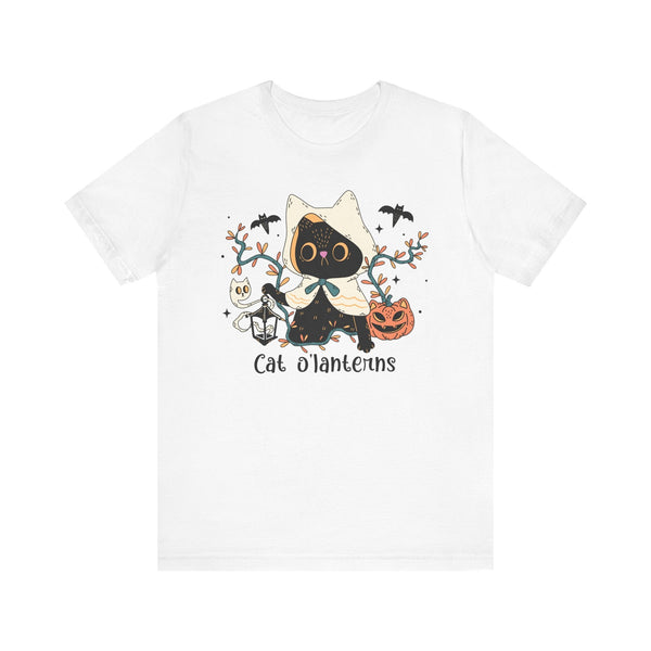 Hooded Ghost Cat – Spooky Halloween Cute Graphic Tee