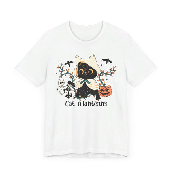 Hooded Ghost Cat – Spooky Halloween Cute Graphic Tee