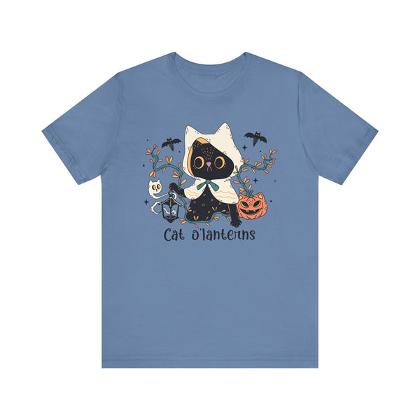 Hooded Ghost Cat – Spooky Halloween Cute Graphic Tee