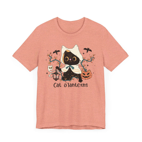 Hooded Ghost Cat – Spooky Halloween Cute Graphic Tee