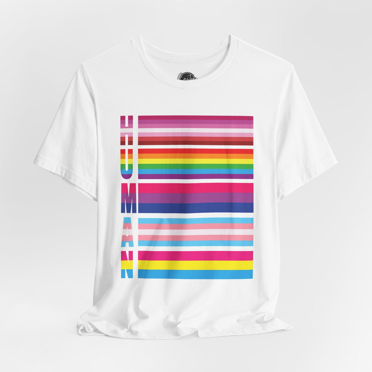 Human LGBT Gay Transgender - Rainbow Pride Tee | Equality Shirt | LGBTQ+ Support Apparel | Colorful Gay Pride T-Shirt |