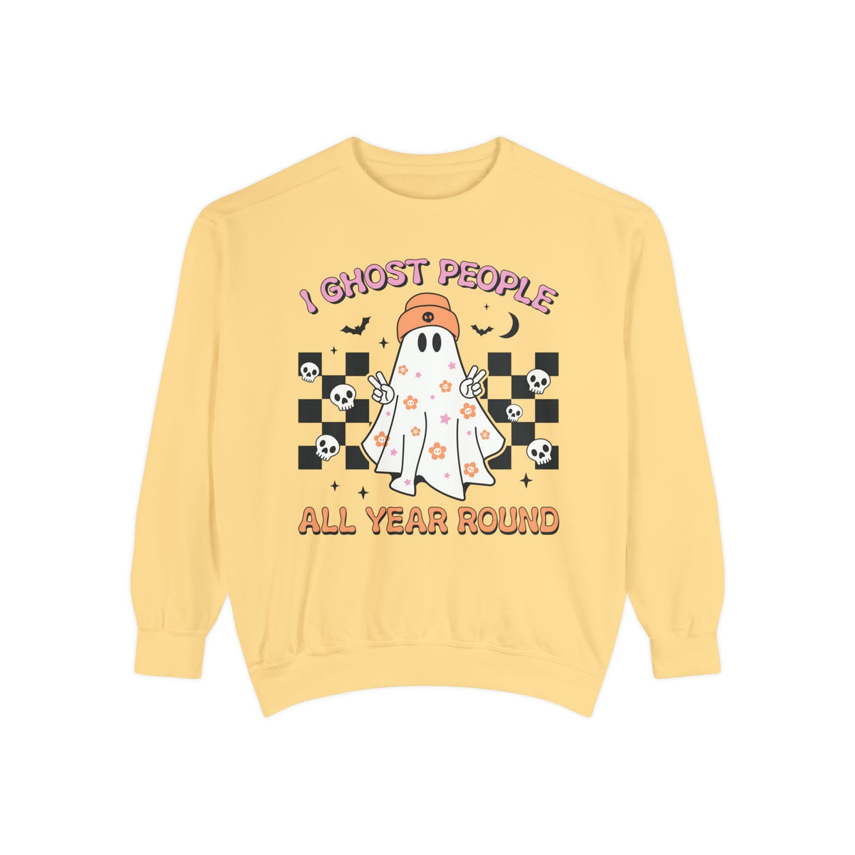 I Ghost People All Year Round - Funny Halloween Ghost Graphic Sweater