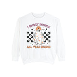 I Ghost People All Year Round - Funny Halloween Ghost Graphic Sweater