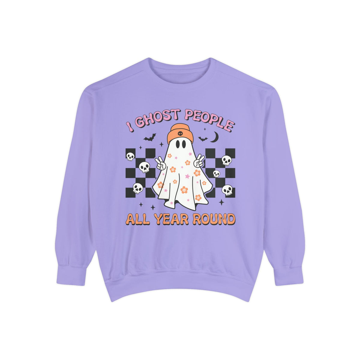 I Ghost People All Year Round - Funny Halloween Ghost Graphic Sweater