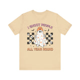 I Ghost People All Year Round - Funny Halloween Ghost Graphic Tee