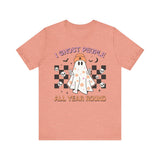 I Ghost People All Year Round - Funny Halloween Ghost Graphic Tee