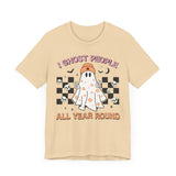 I Ghost People All Year Round - Funny Halloween Ghost Graphic Tee