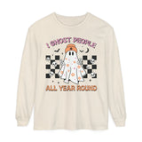 I Ghost People All Year Round - Funny Halloween Ghost Graphic Tee