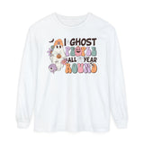 I Ghost People All Year Round Halloween Long Sleeve T-Shirt - Funny Ghost Graphic Tee