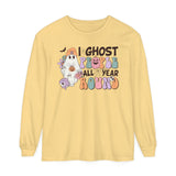 I Ghost People All Year Round Halloween Long Sleeve T-Shirt - Funny Ghost Graphic Tee