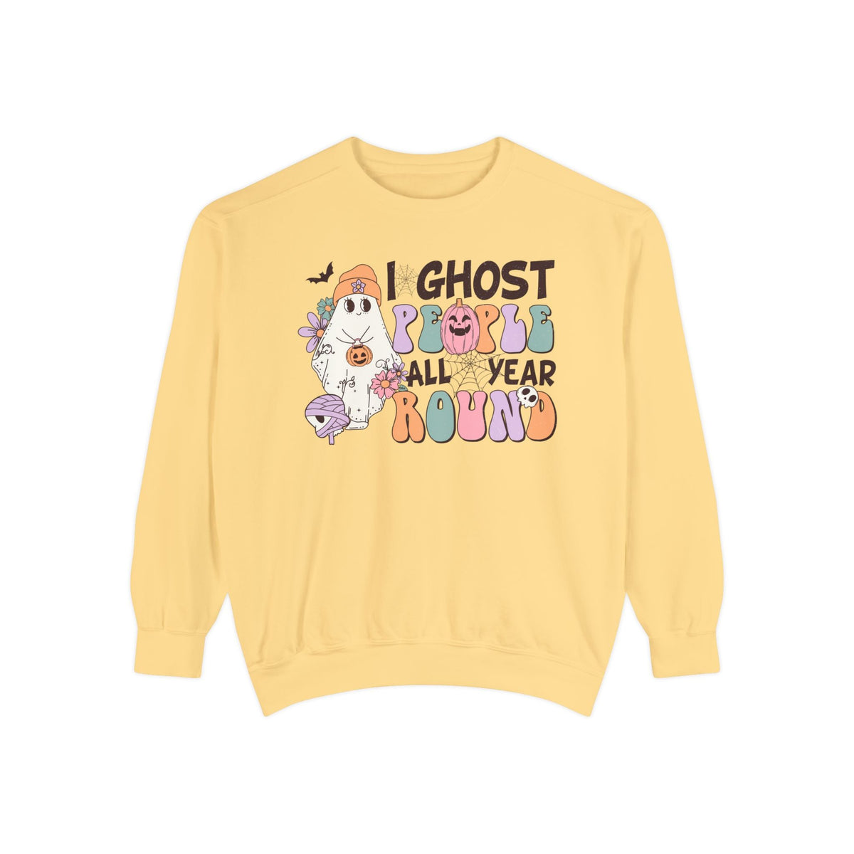 I Ghost People All Year Round Halloween Sweatshirt - Funny Ghost Graphic Sweater