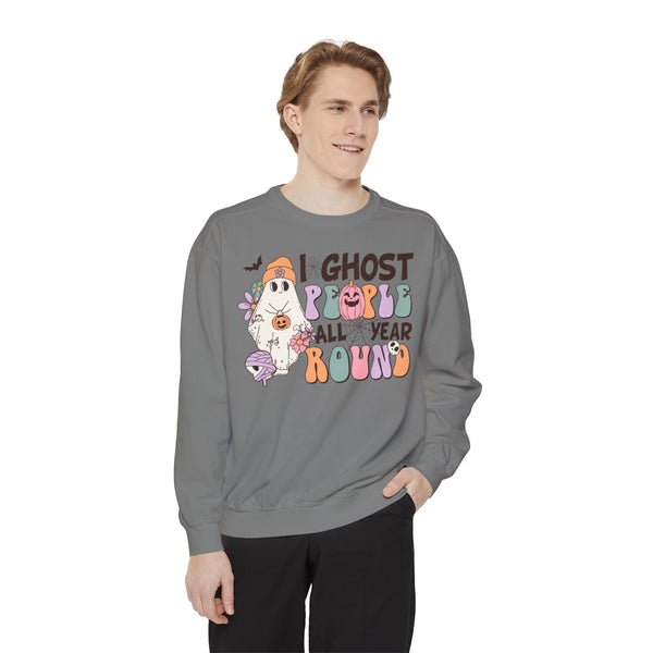 I Ghost People All Year Round Halloween Sweatshirt - Funny Ghost Graphic Sweater