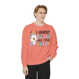 I Ghost People All Year Round Halloween Sweatshirt - Funny Ghost Graphic Sweater