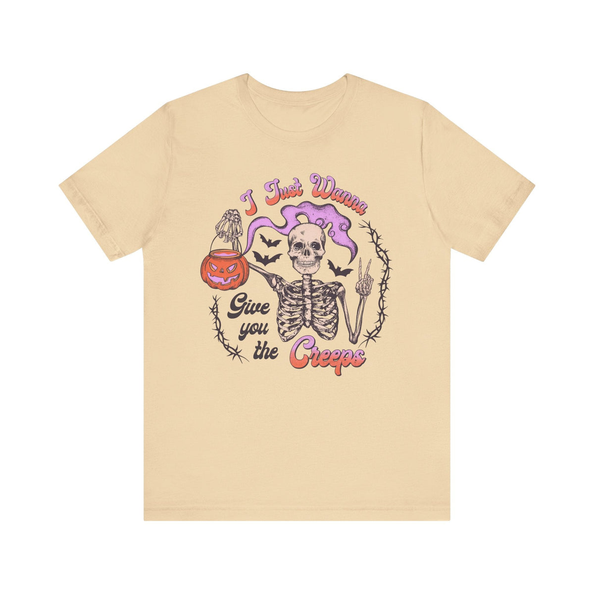 I Just Wanna Give You The Creeps - Retro Skeleton Halloween Shirt