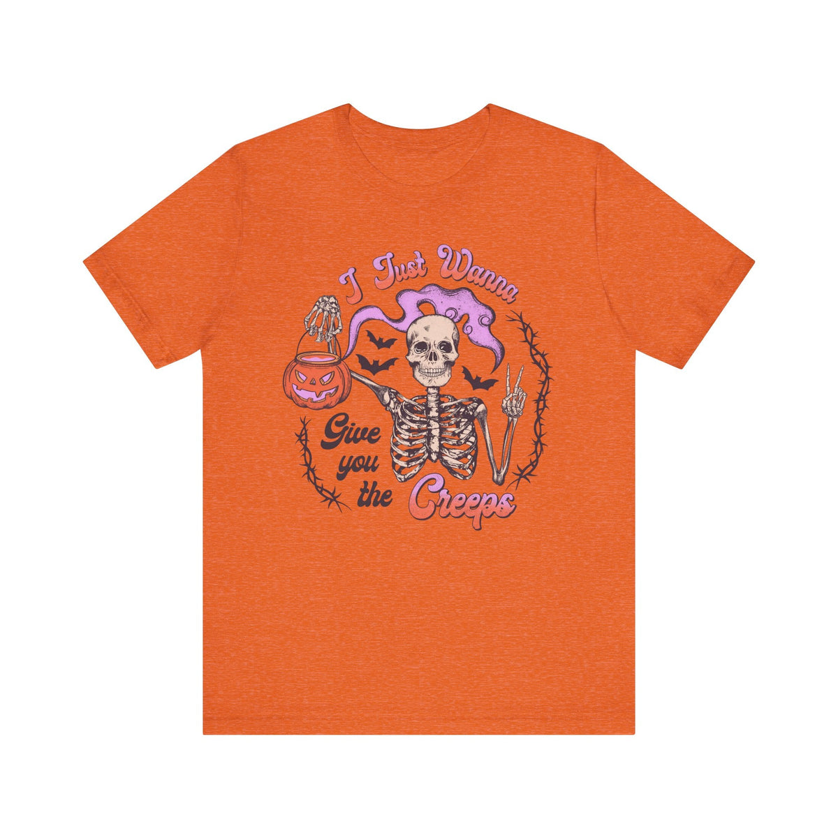 I Just Wanna Give You The Creeps - Retro Skeleton Halloween Shirt