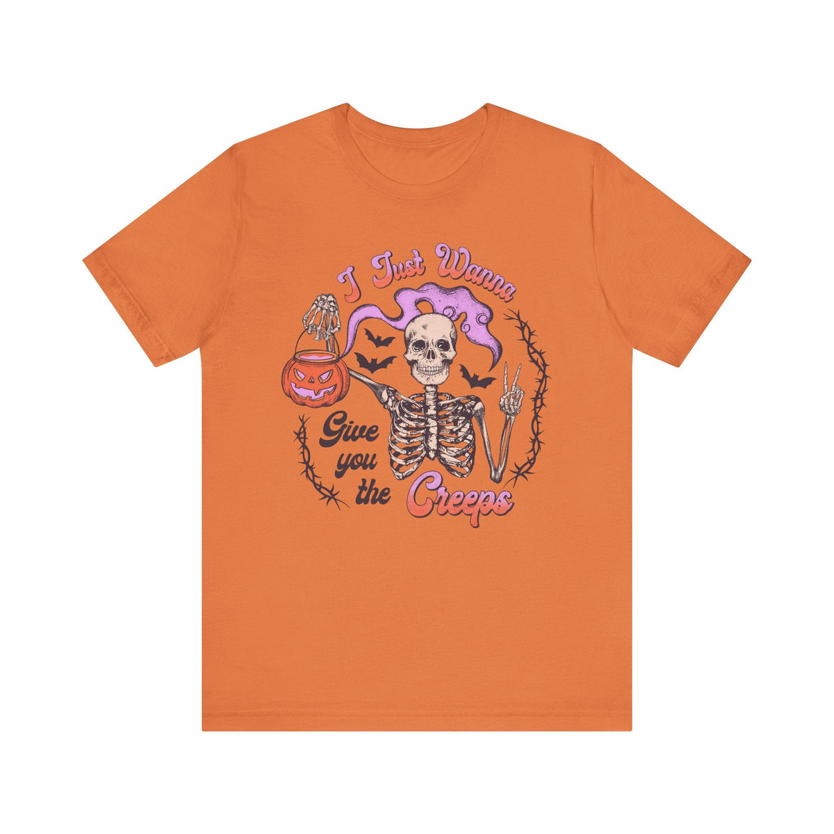 I Just Wanna Give You The Creeps - Retro Skeleton Halloween Shirt