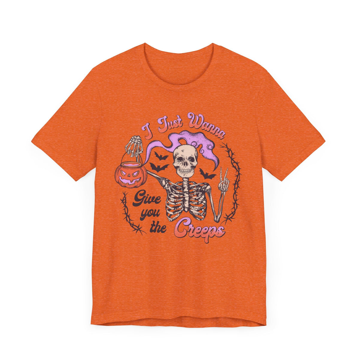 I Just Wanna Give You The Creeps - Retro Skeleton Halloween Shirt