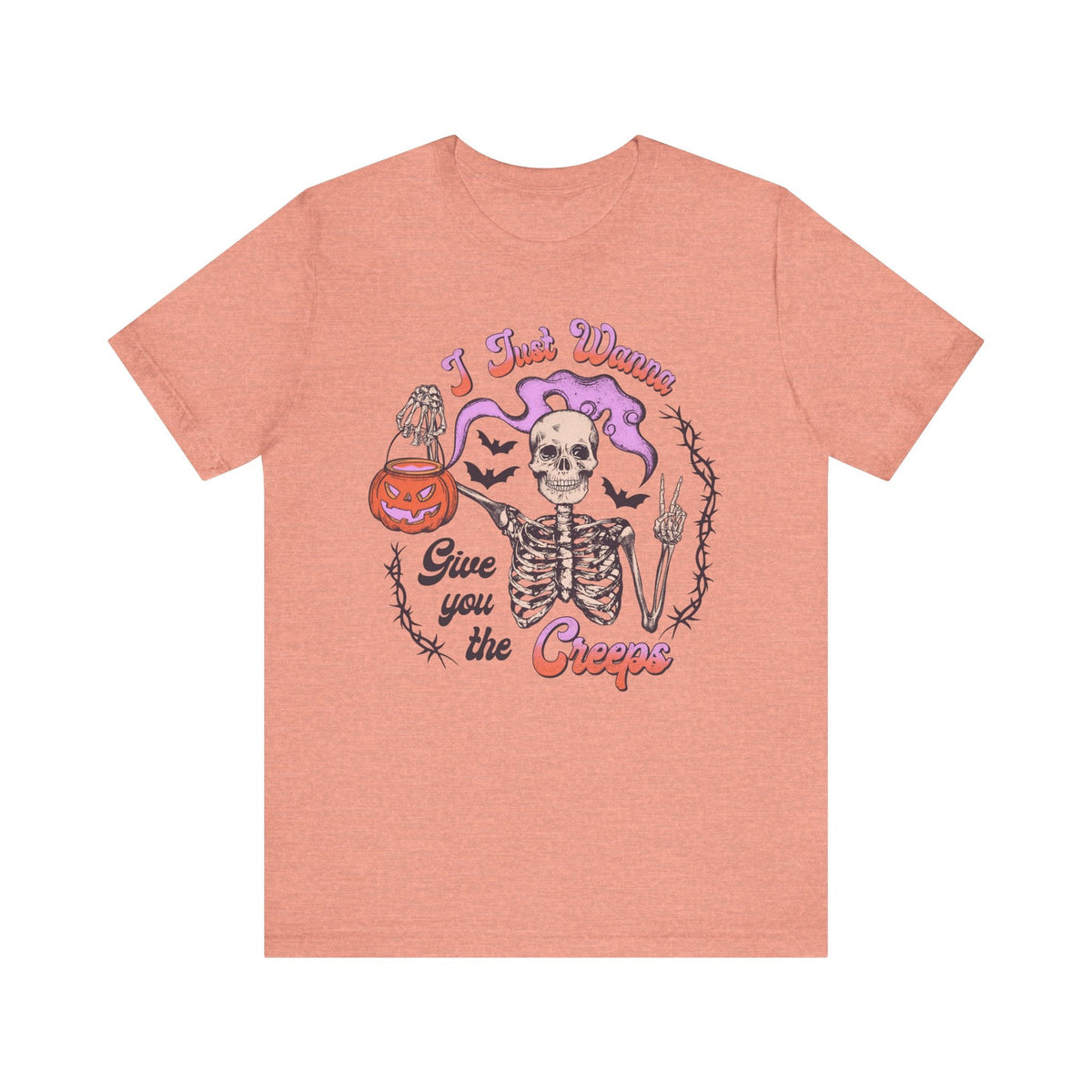 I Just Wanna Give You The Creeps - Retro Skeleton Halloween Shirt