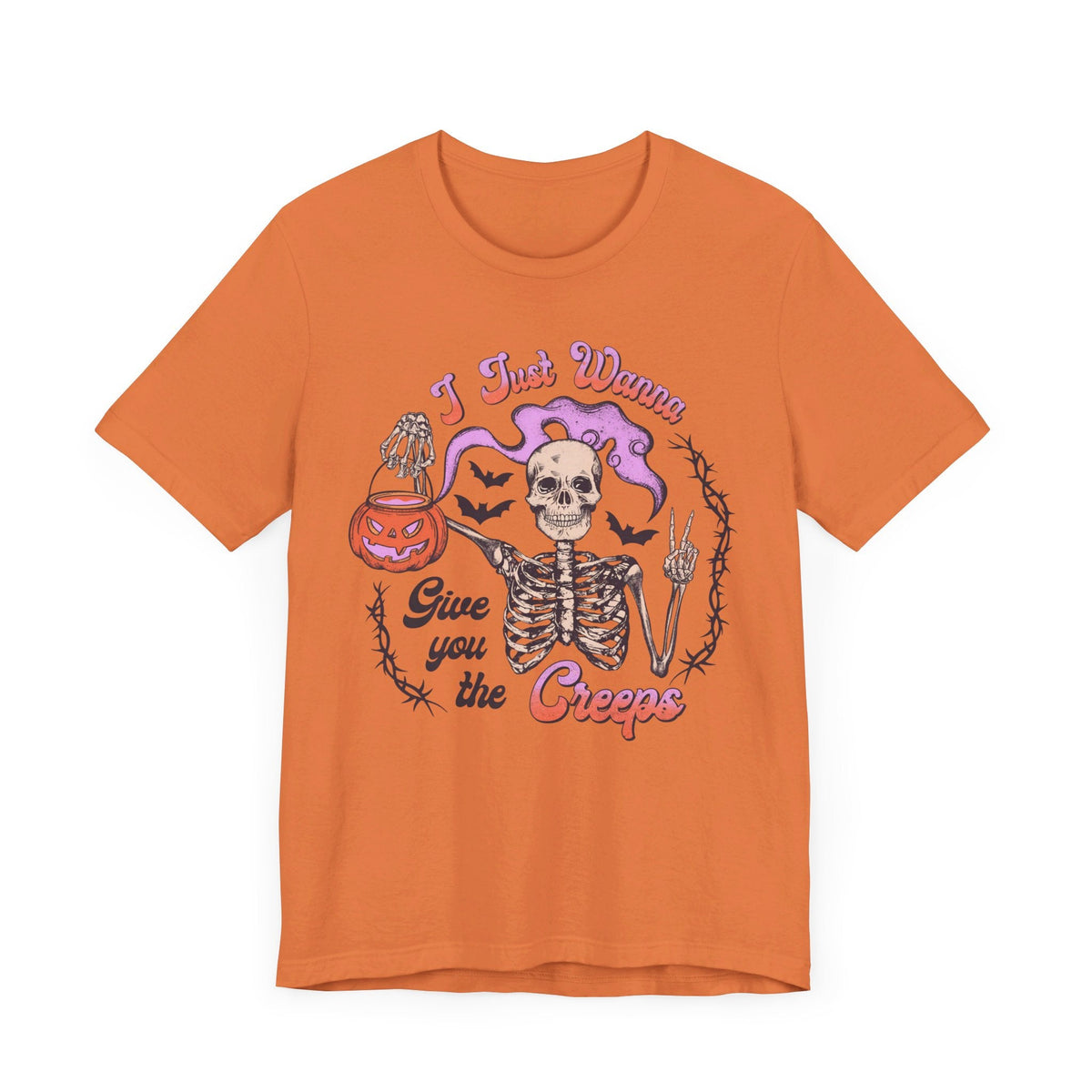 I Just Wanna Give You The Creeps - Retro Skeleton Halloween Shirt