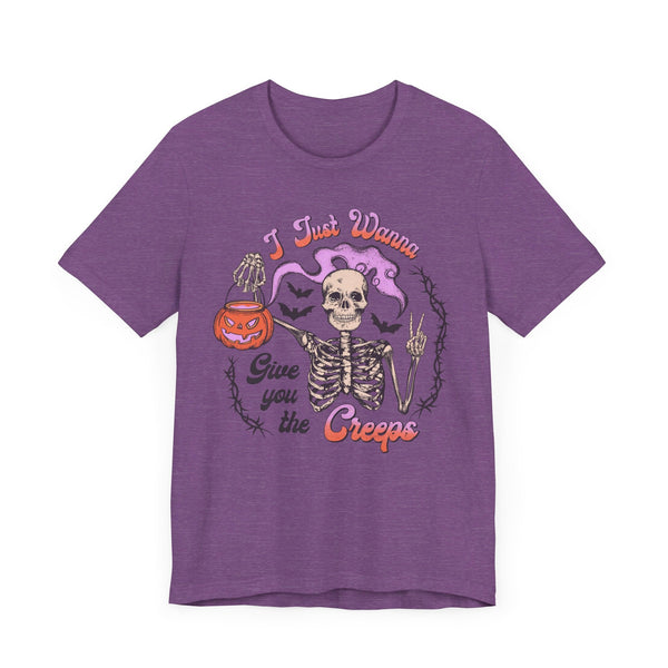 I Just Wanna Give You The Creeps - Retro Skeleton Halloween Shirt