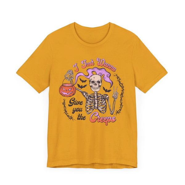 I Just Wanna Give You The Creeps - Retro Skeleton Halloween Shirt