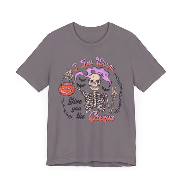 I Just Wanna Give You The Creeps - Retro Skeleton Halloween Shirt