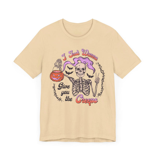 I Just Wanna Give You The Creeps - Retro Skeleton Halloween Shirt