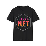 I Love NFT Crypto T-Shirt – Cryptocurrency Shirt for Enthusiasts, Traders, and Meme Lovers