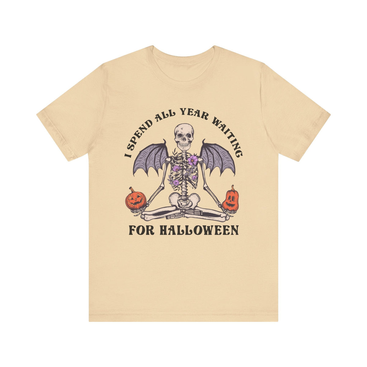 I Spend All Year Waiting For Halloween - Skeleton Meditation Shirt