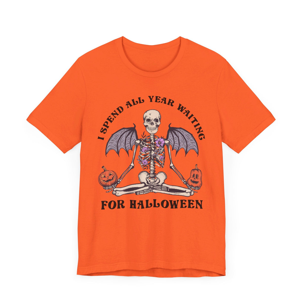 I Spend All Year Waiting For Halloween - Skeleton Meditation Shirt