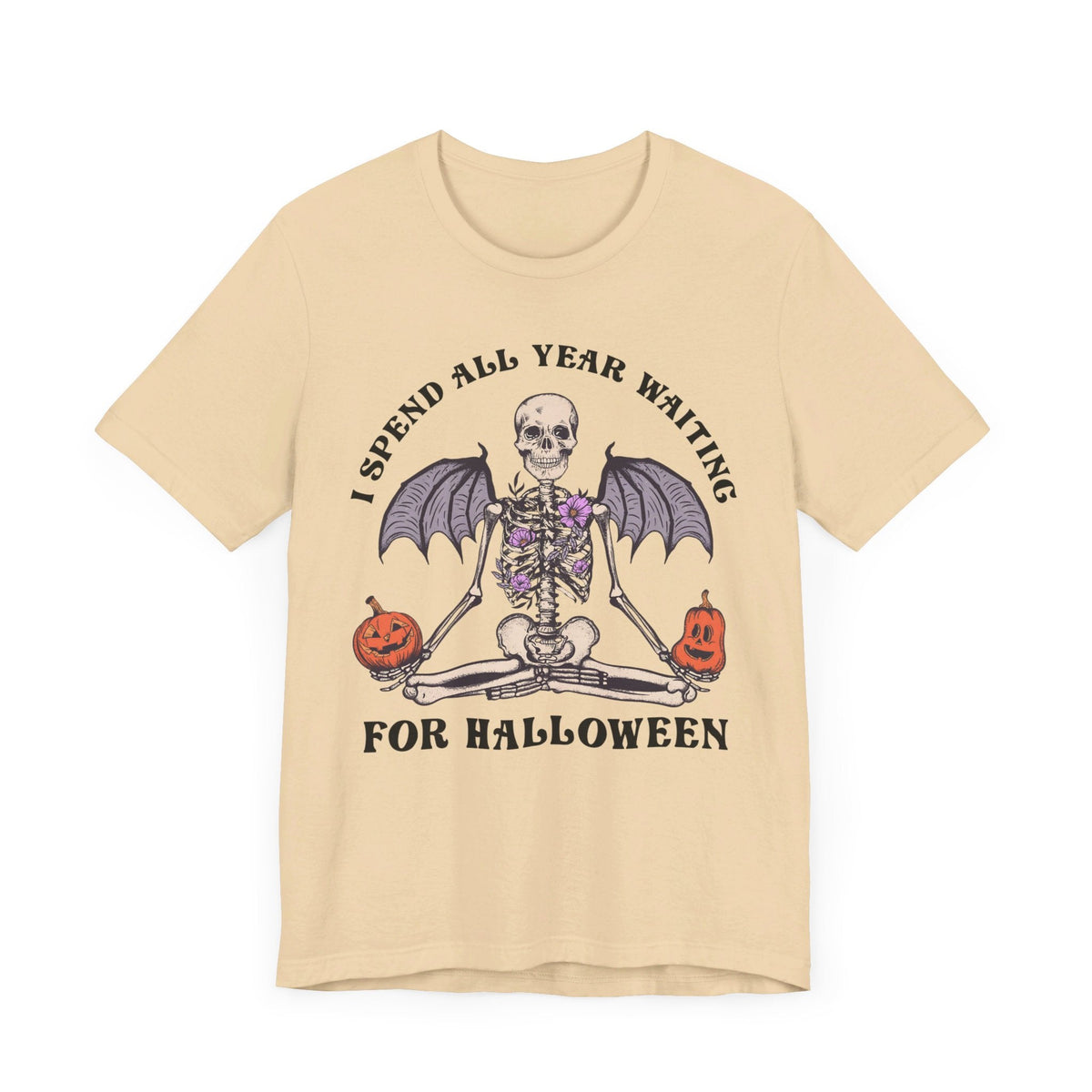 I Spend All Year Waiting For Halloween - Skeleton Meditation Shirt