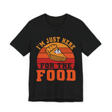 I'm Just Here for the Food T-Shirt - Funny Thanksgiving Graphic Tee with Pie Design - Perfect for Food Lovers and