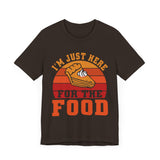 I'm Just Here for the Food T-Shirt - Funny Thanksgiving Graphic Tee with Pie Design - Perfect for Food Lovers and