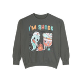 I’m Shook Nurse Halloween T-Sweatshirt - Creepy Ghost and Medical IV Bag Sweater