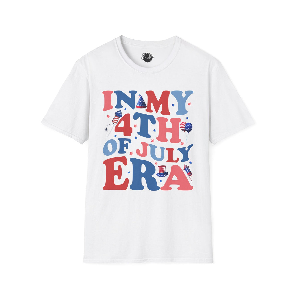 In My 4th of July Era - 4th of July shirt, USA flag shirt, Red white blue tee, Patriotic - t-shirt, American pride tee