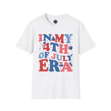 In My 4th of July Era - 4th of July shirt, USA flag shirt, Red white blue tee, Patriotic - t-shirt, American pride tee