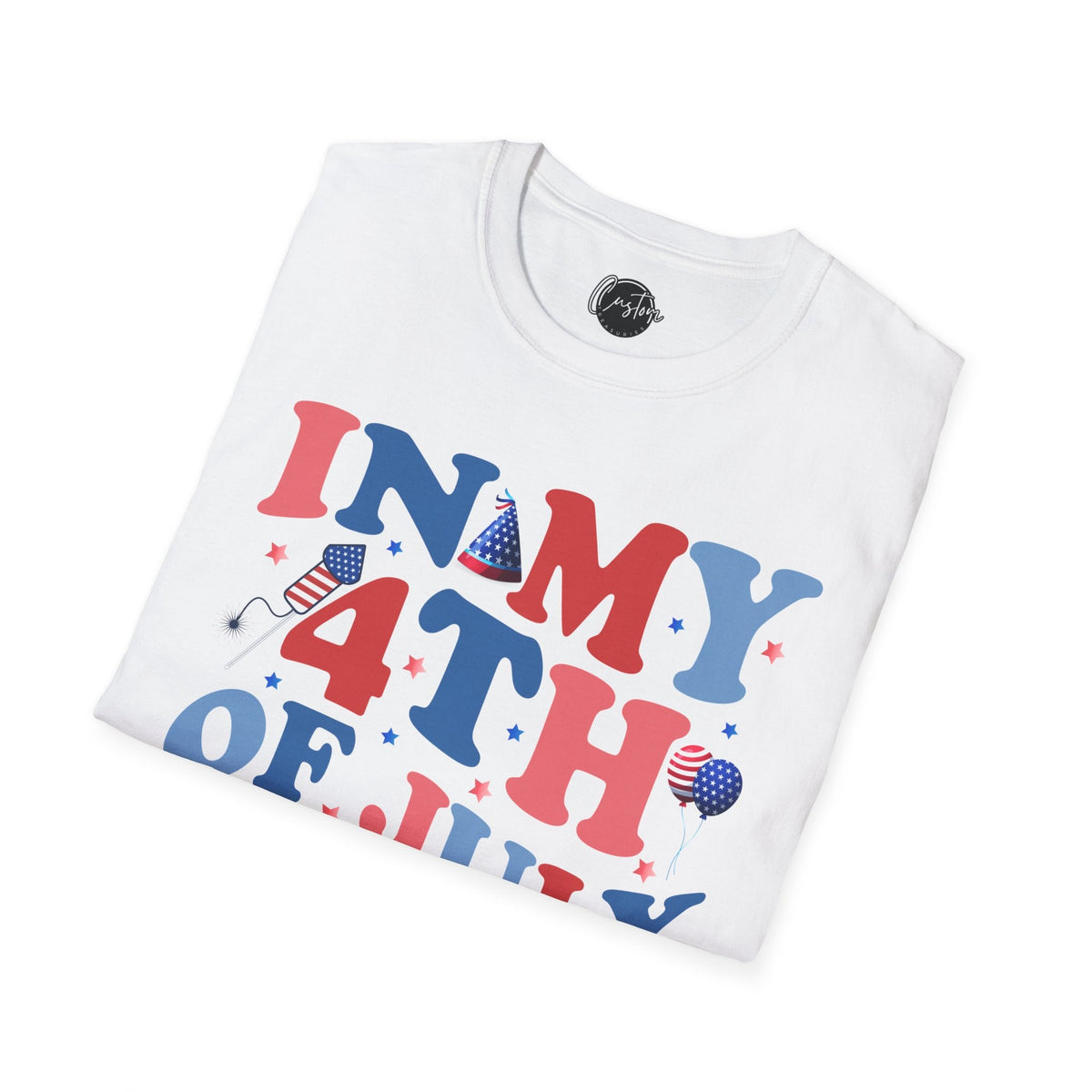 In My 4th of July Era - 4th of July shirt, USA flag shirt, Red white blue tee, Patriotic - t-shirt, American pride tee