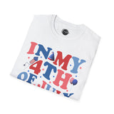 In My 4th of July Era - 4th of July shirt, USA flag shirt, Red white blue tee, Patriotic - t-shirt, American pride tee