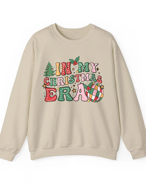 In My Christmas Era T Shirt Groovy Graphic Tee Doodle Dots Festive Elements