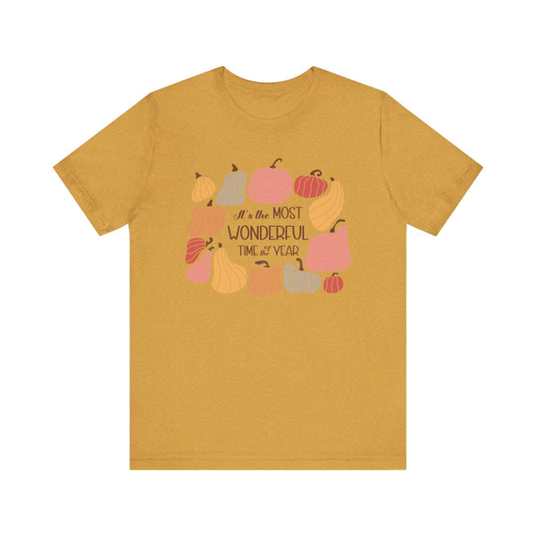 It's the Most Wonderful Time of the Year Autumn T-Shirt - Celebrate the Magic of Fall