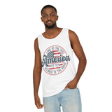 Land Of The Free Because Of The Brave Retro Unisex Garment-Dyed Tank Top