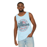 Land Of The Free Because Of The Brave Retro Unisex Garment-Dyed Tank Top