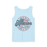 Land Of The Free Because Of The Brave Retro Unisex Garment-Dyed Tank Top