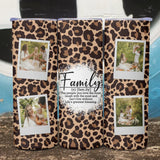 Leopard Prints Family Tumbler - Personalized Photo Collage Keepsake - Beautiful Gift for Loved Ones