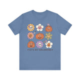 Let's Get Halloweird Halloween Shirt - Cute Pumpkins and Flowers Graphic Tee